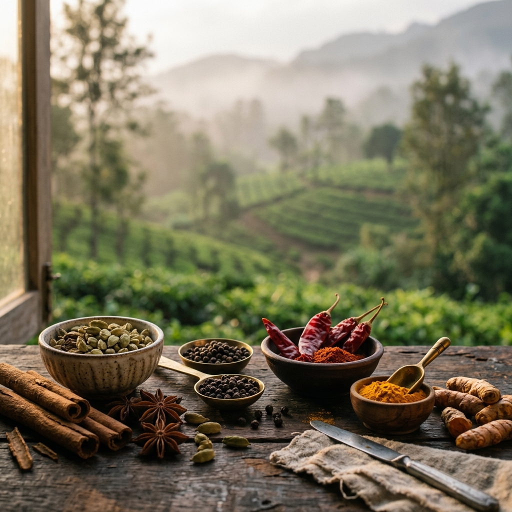 Premium Indian Spices Backdrop